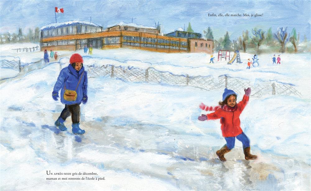  Deux points bruns dans un nuage blanc 